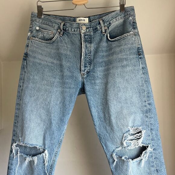 Agolde Jamie High Rise Classic Size 30 Blue Jeans 100% Organic Cotton Spectator - Picture 4 of 13